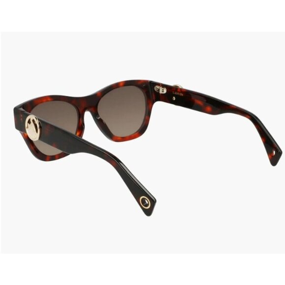 Lanvin Mother & Child 55mm Rectangle Sunglasses Havana Red - Picture 4 of 10